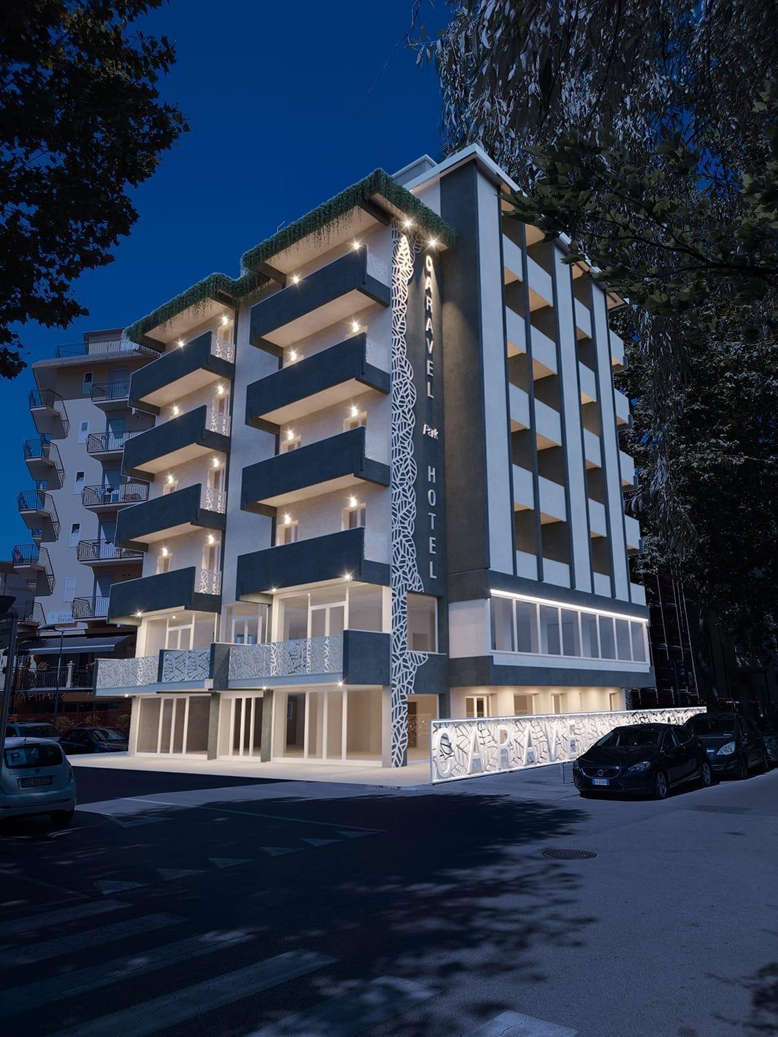 Hotel Caravel Park Rimini Exteriör bild